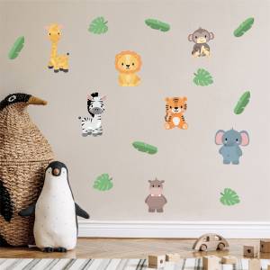 Dekorera väggen med exotiska djur