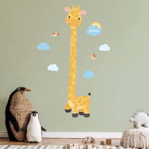 Mätsticka till barnrummet - giraff
