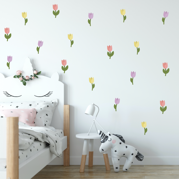 wallstickers - väggdekor - tulpaner