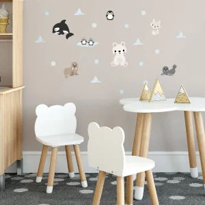 Väggdekor i djupet - Wallstickers med fisk och sjöstjärnor