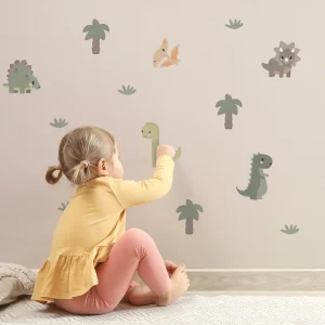 Underbar väggdekor med dinosaurier