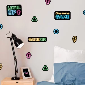 Väggdekor - wallstickers - gejming neon