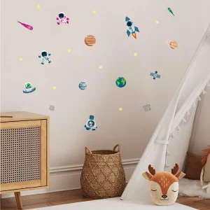 VĂ€ggdekor universum - wallstickers planeter