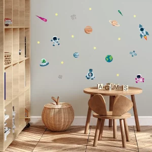 VĂ€ggdekor universum - wallstickers planeter