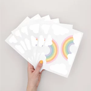 Regnbåge pastell wallstickers
